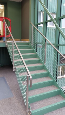 Stainless steel staircase