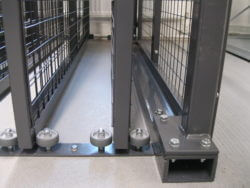 pull out picture racking for art storage in a limited space.